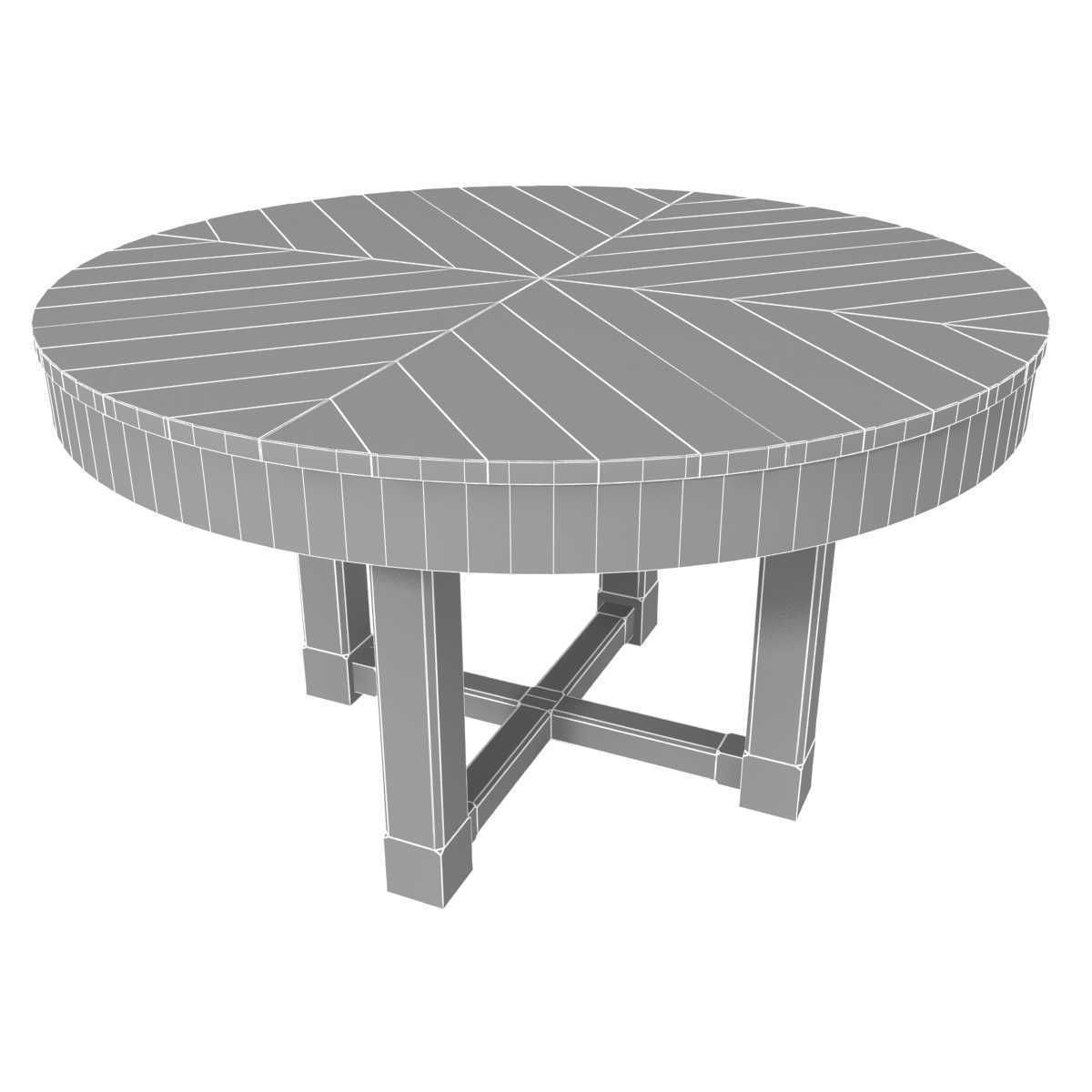 Restoration Hardware ELLA ARMCHAIR and CAYDEN DINING TABLE 3D model_15