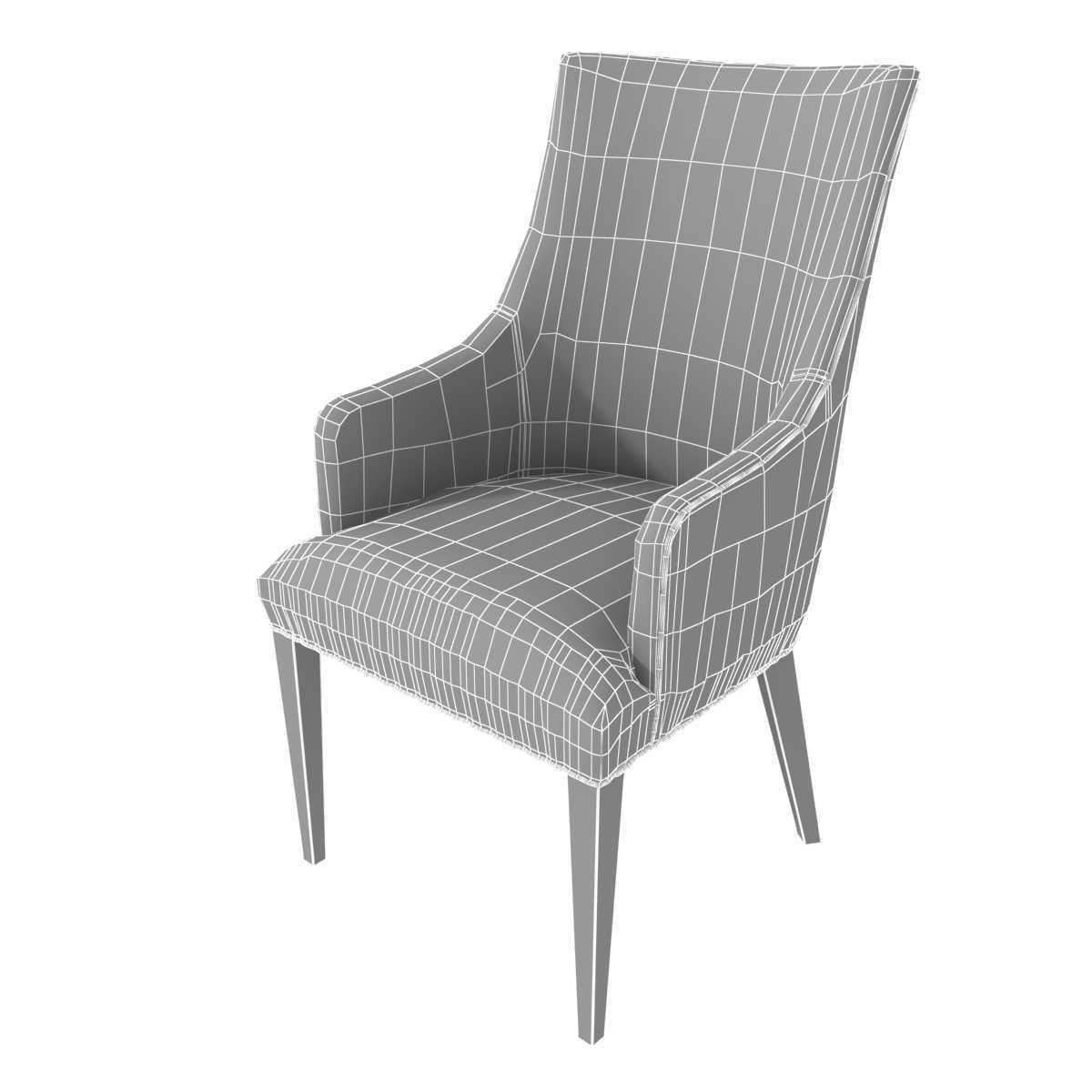 Restoration Hardware ELLA ARMCHAIR and CAYDEN DINING TABLE 3D model_13