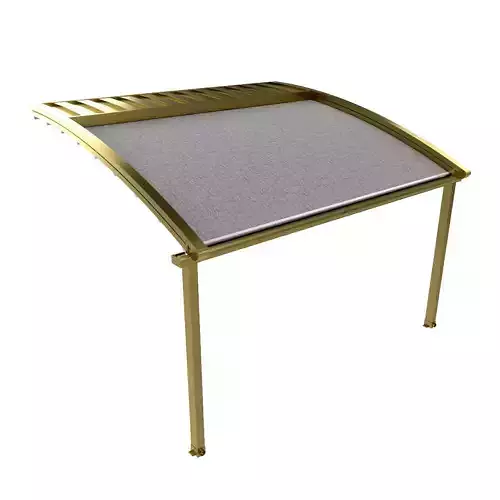 Motorized Pergola 2 brass satin polished 3D model