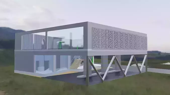 office and little mosque