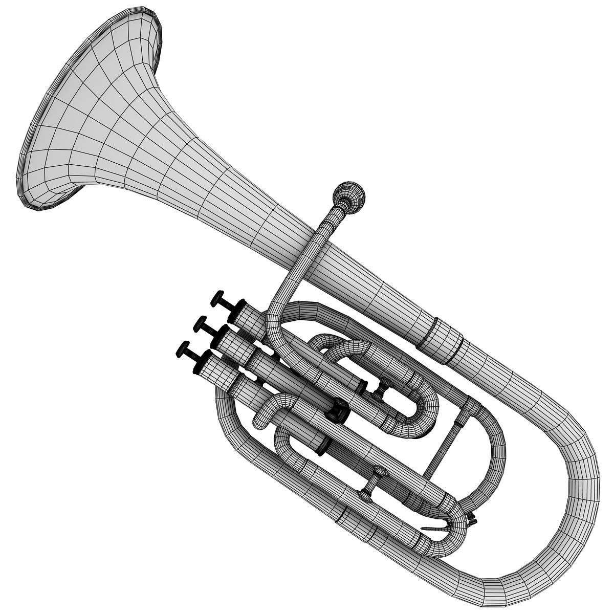 Alto Horn 3D model_6