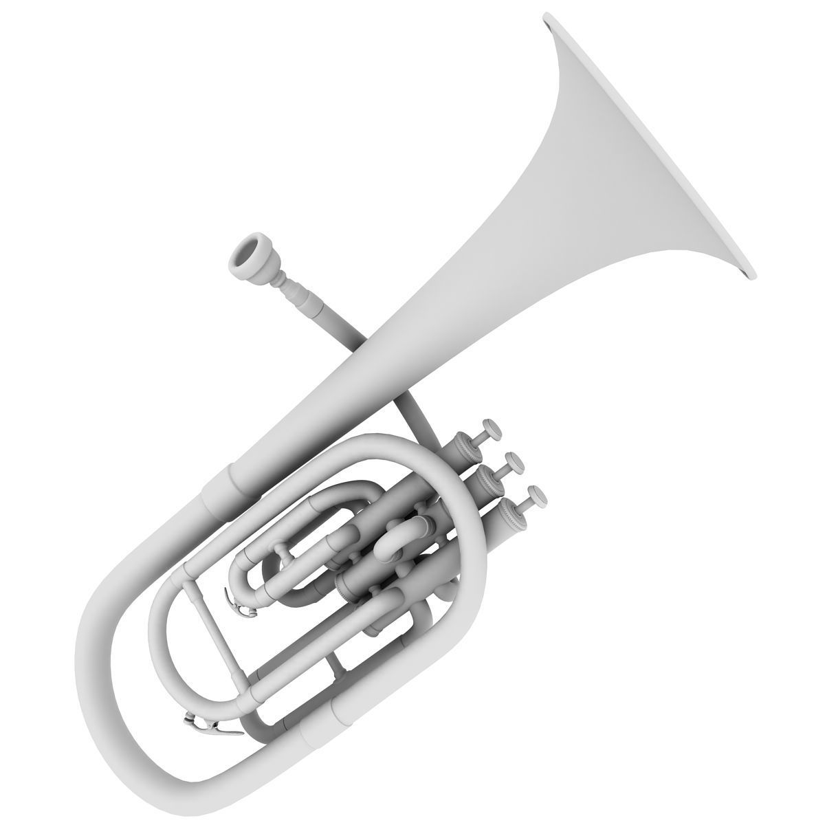 Alto Horn 3D model_7
