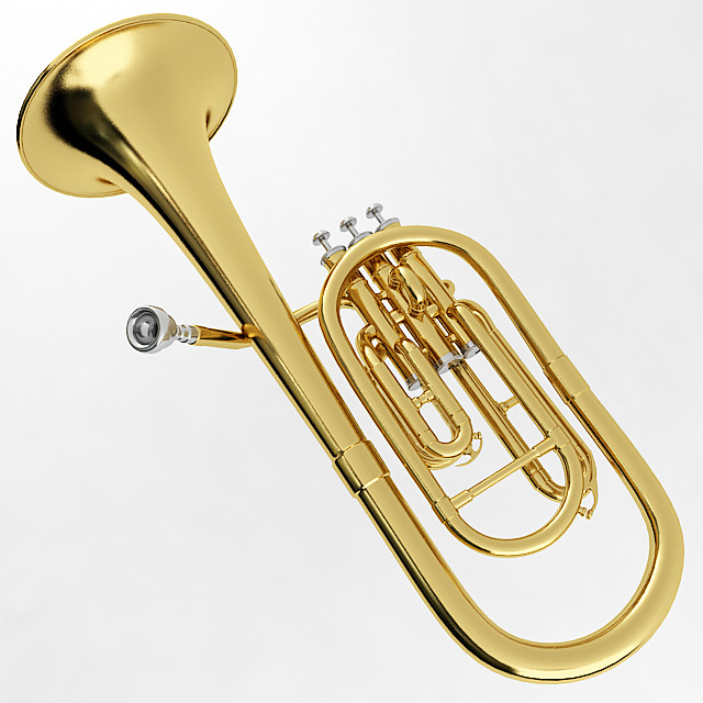Alto Horn 3D model_2