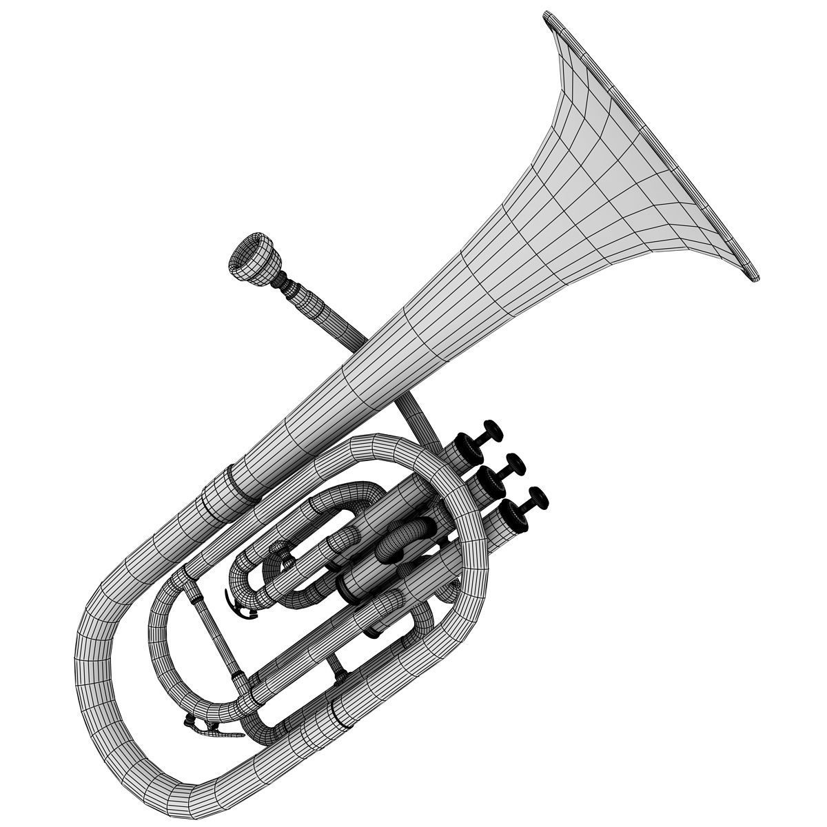 Alto Horn 3D model_8