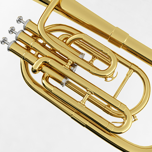 Alto Horn 3D model_1