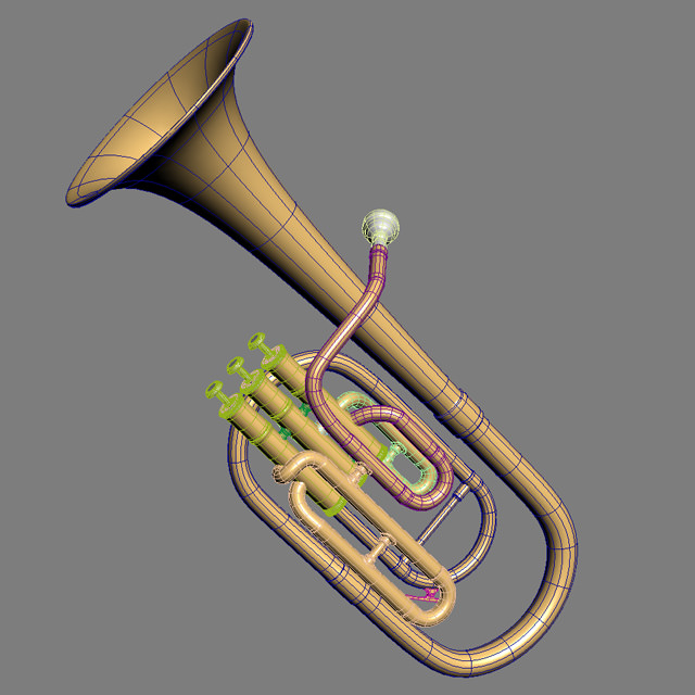 Alto Horn 3D model_4