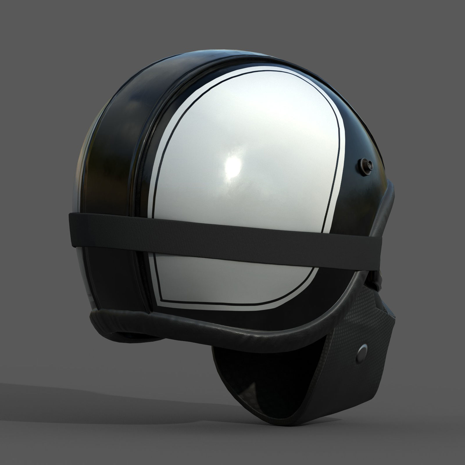 Helmet scifi military combat 3d futuristic technology  Low-poly 3D model_4