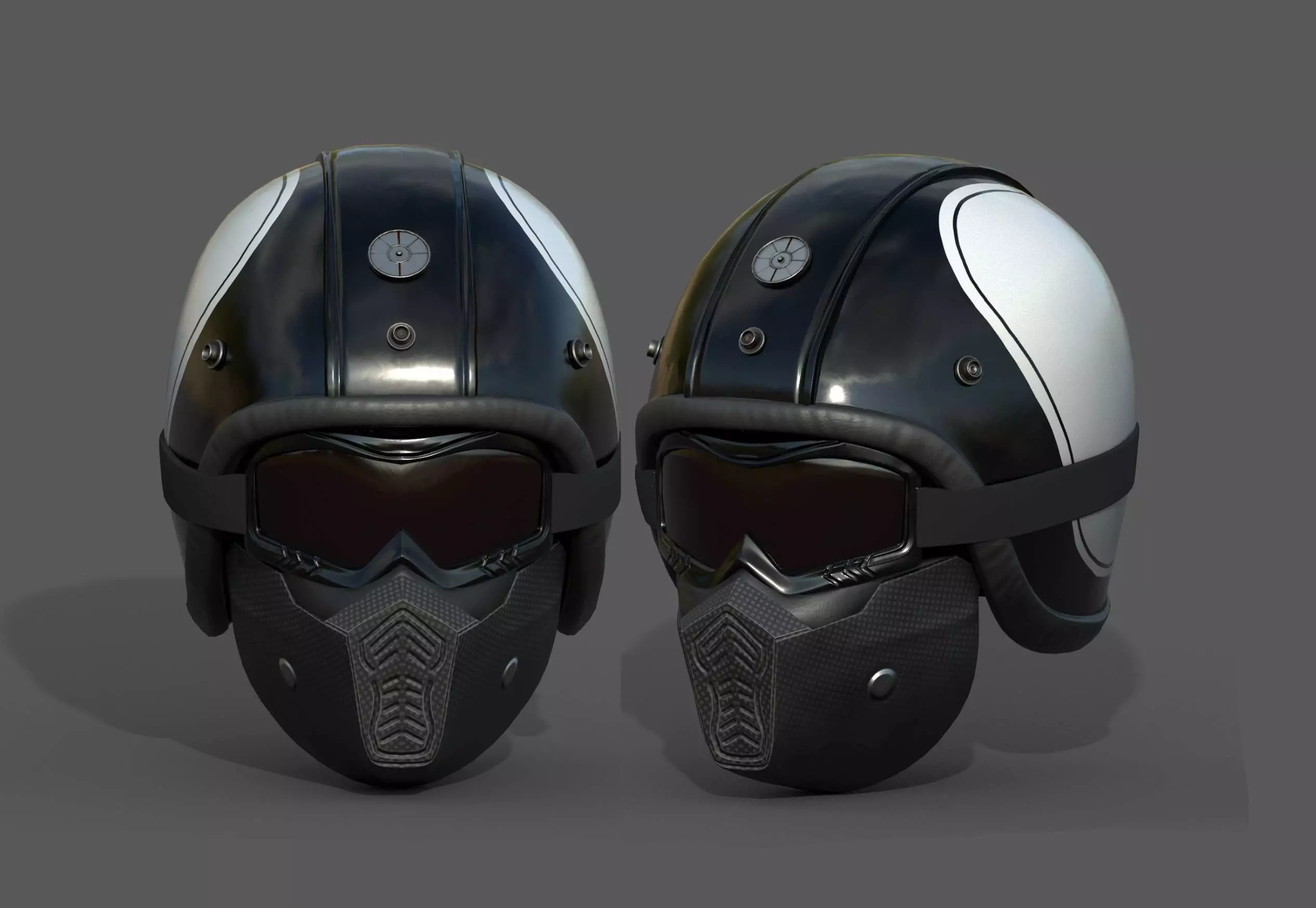 Helmet scifi military combat 3d futuristic technology  Low-poly 3D model_0