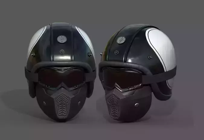 Helmet scifi military combat 3d futuristic technology 