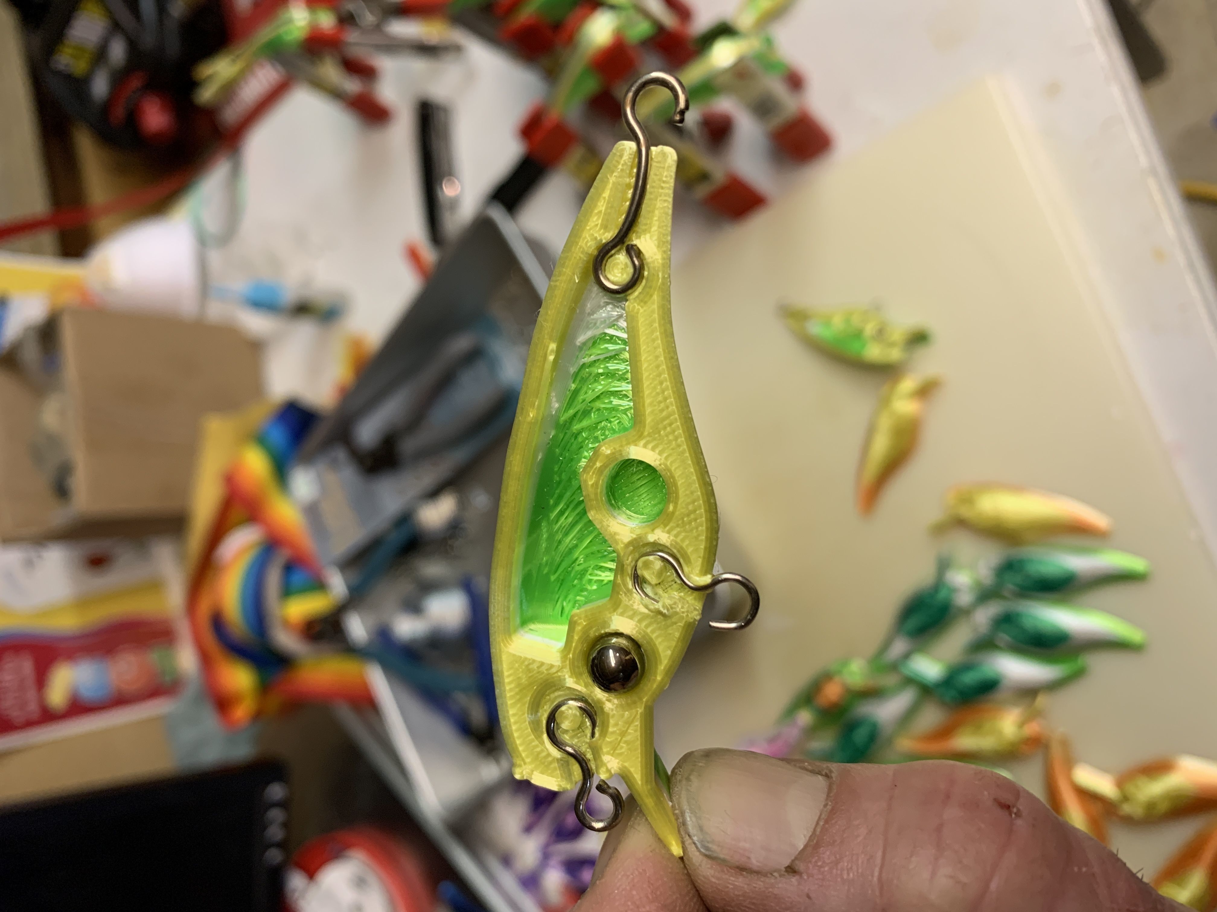 SuperDFatCrank fishing lure hanging on wall 3D print model_6