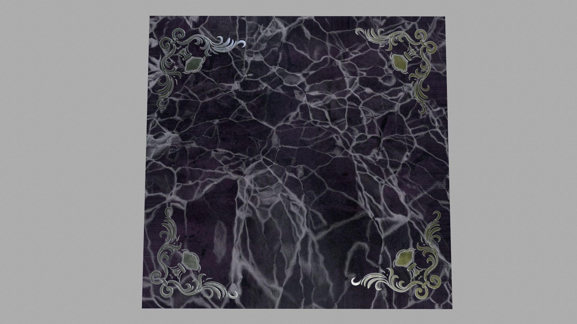 Table side with marble top Low-poly 3D model_7