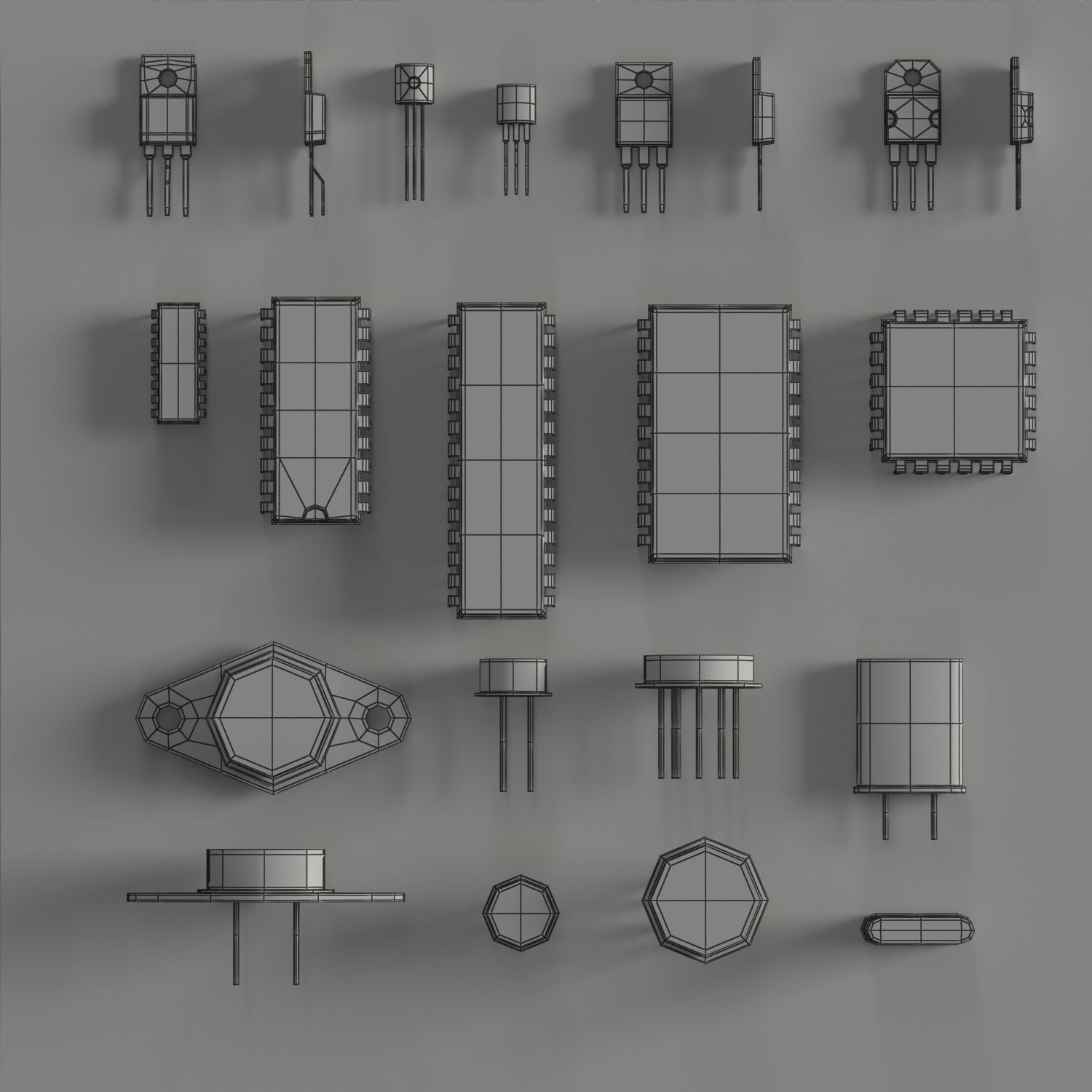 Electrical components vol2 Low-poly 3D model_2