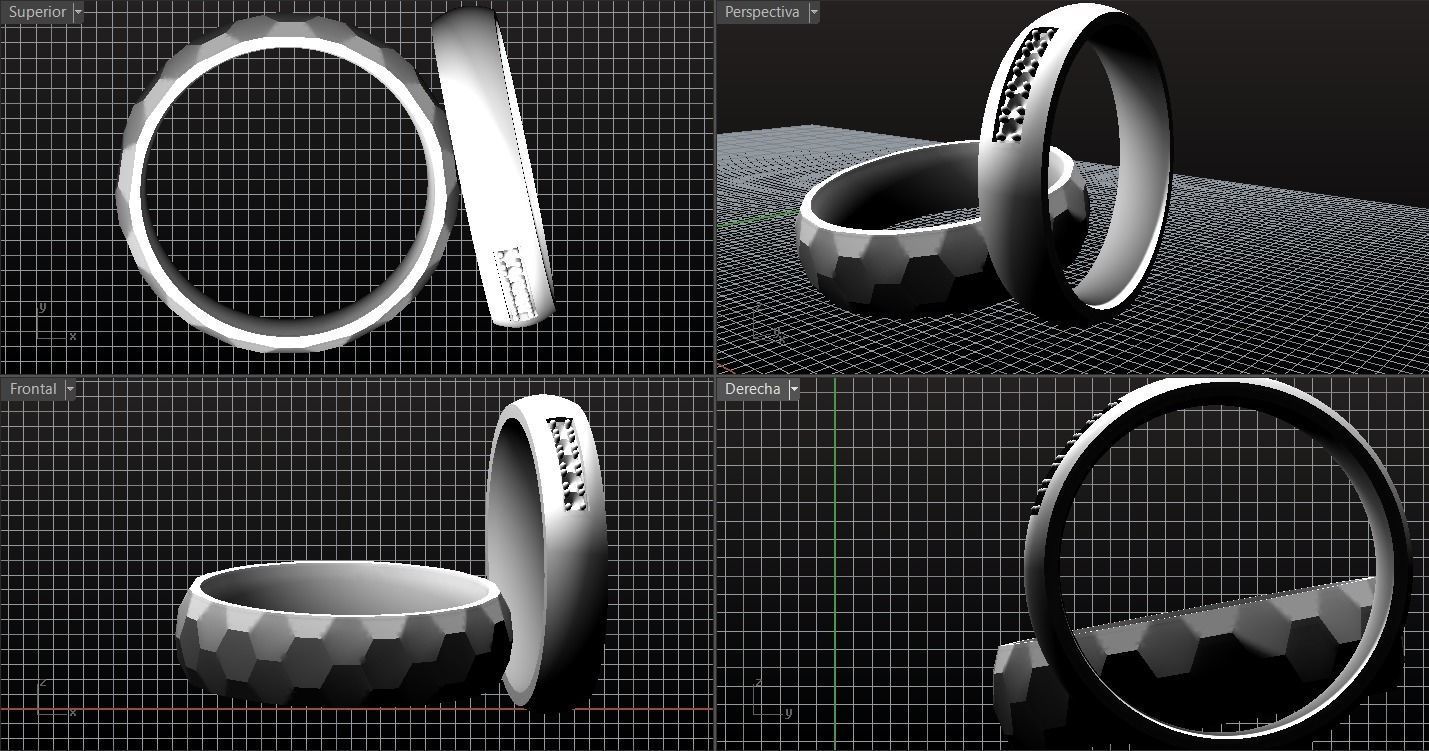 Ring Faceta 3D print model_1