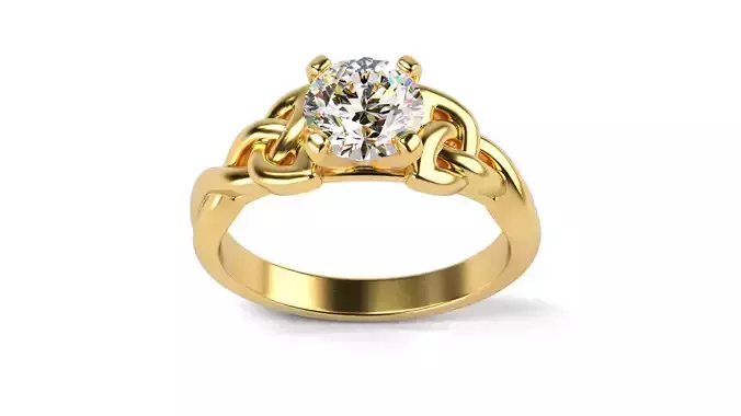 Celtic Engagement Ring 3D print model