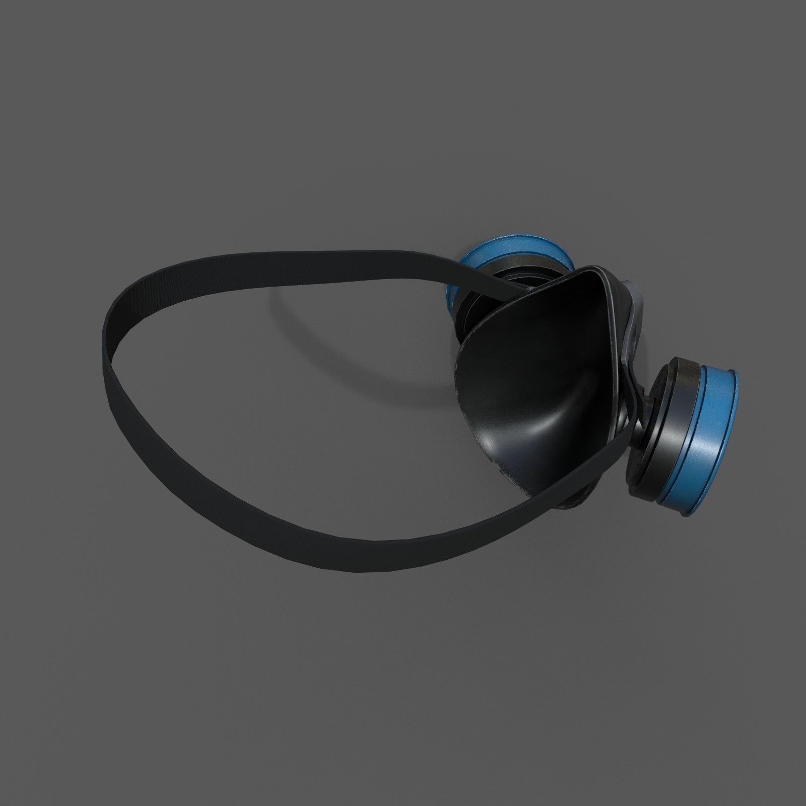 Gas mask helmet 3d model military combat fantasy cyborg  Low-poly 3D model_5