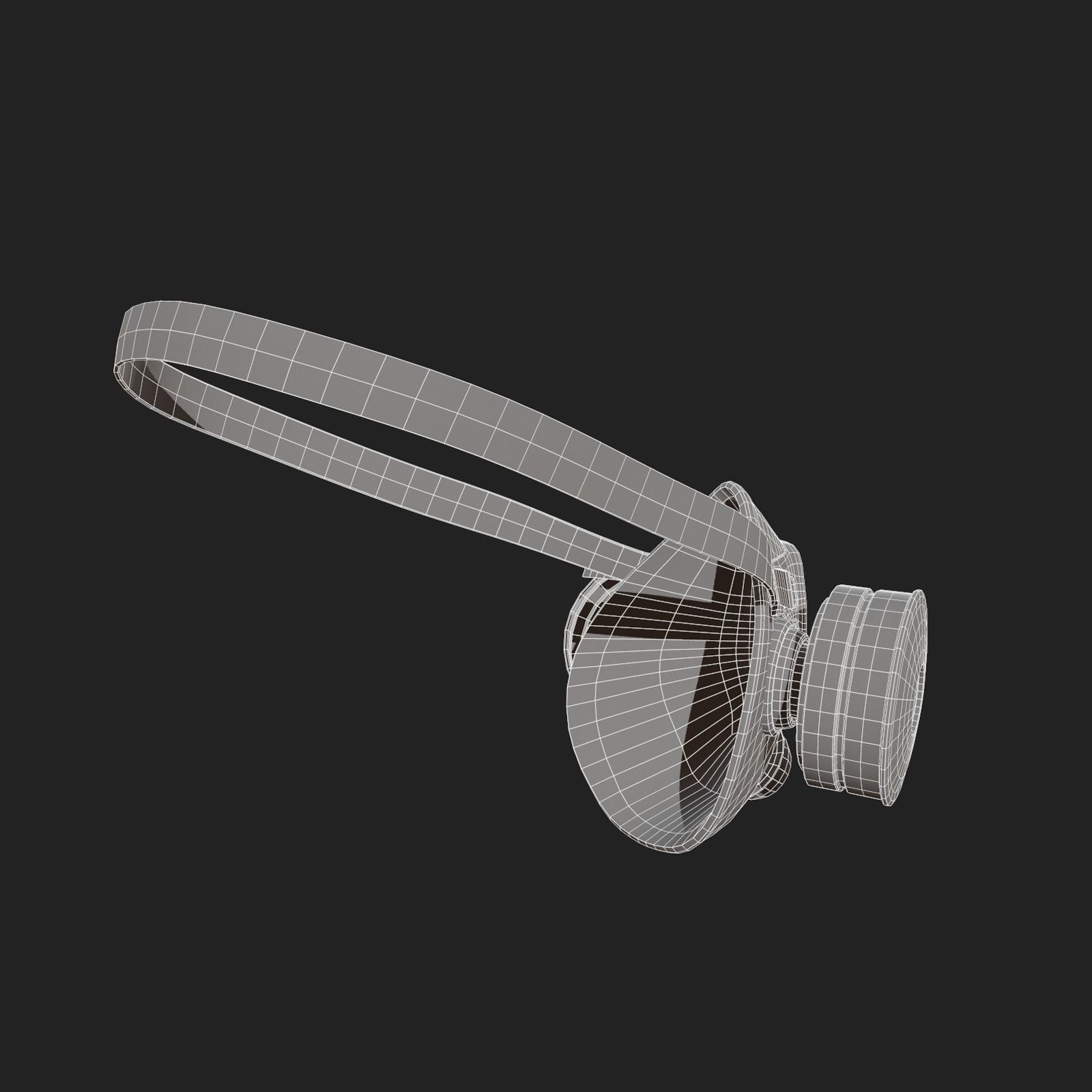 Gas mask helmet 3d model military combat fantasy cyborg  Low-poly 3D model_9