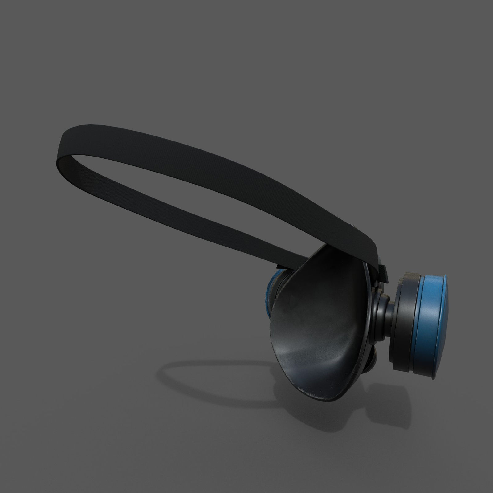 Gas mask helmet 3d model military combat fantasy cyborg  Low-poly 3D model_6