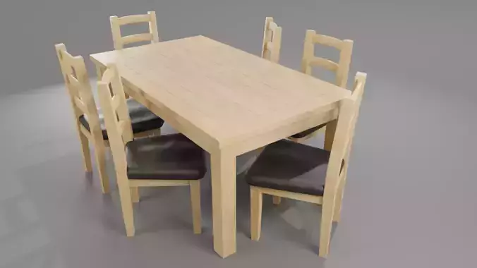Dining table and chairs