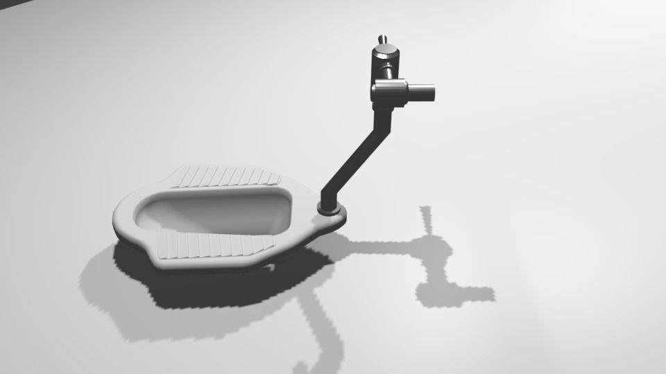 squat toilet 3D model_3
