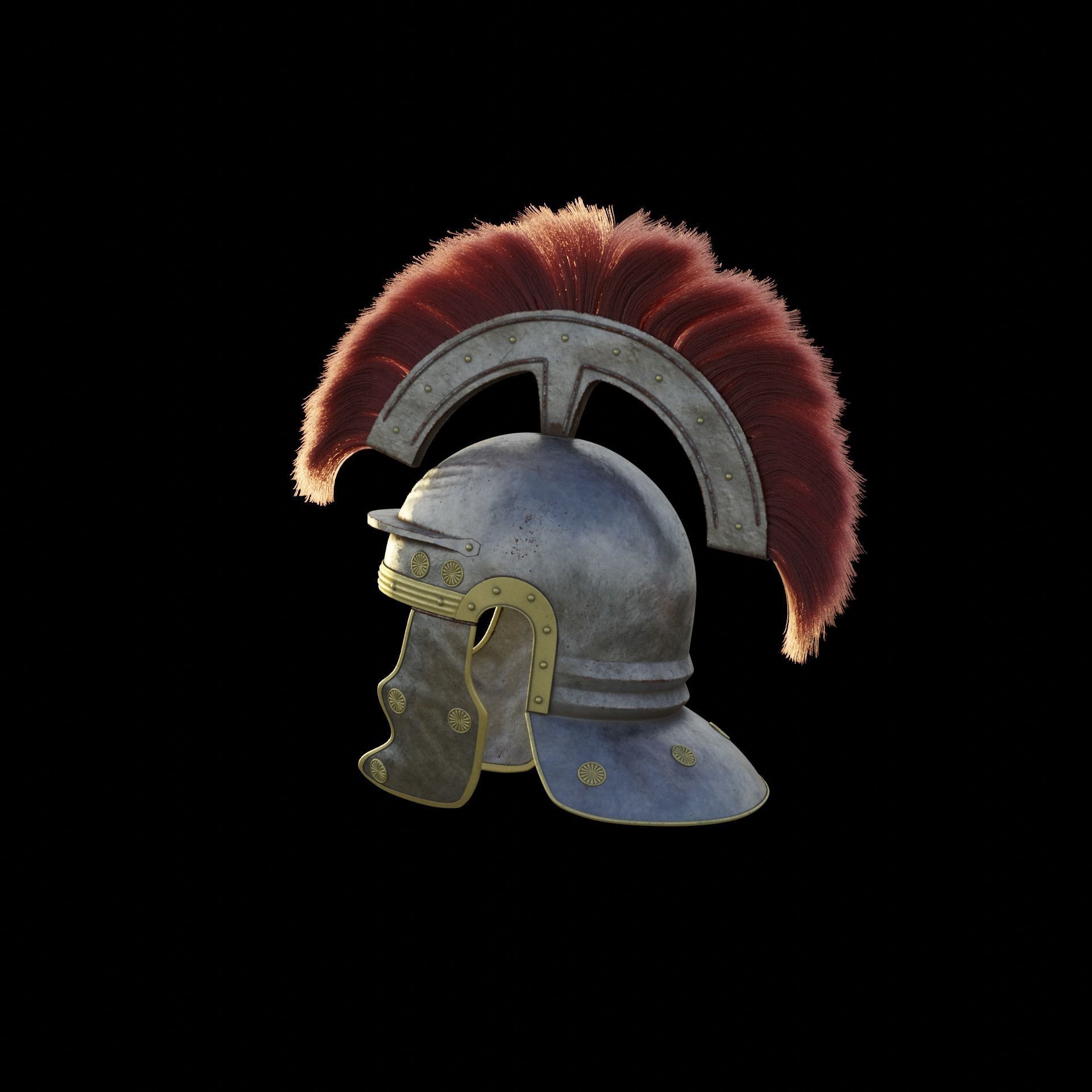 Roman galea 3D model_4