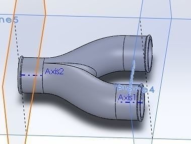 Pneumatic Y-junction Free 3D print model