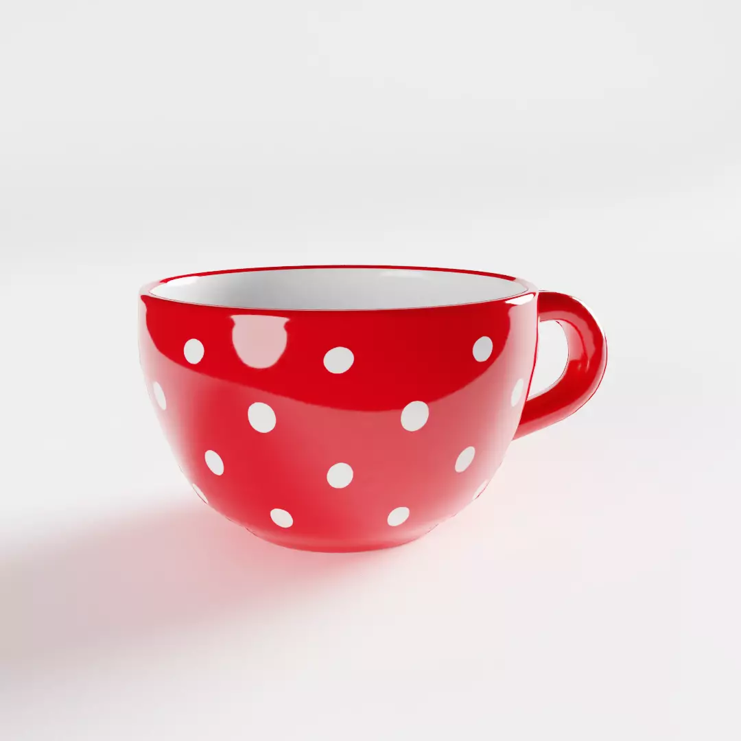 Polka Dot Extra Large Mug 3D model_0