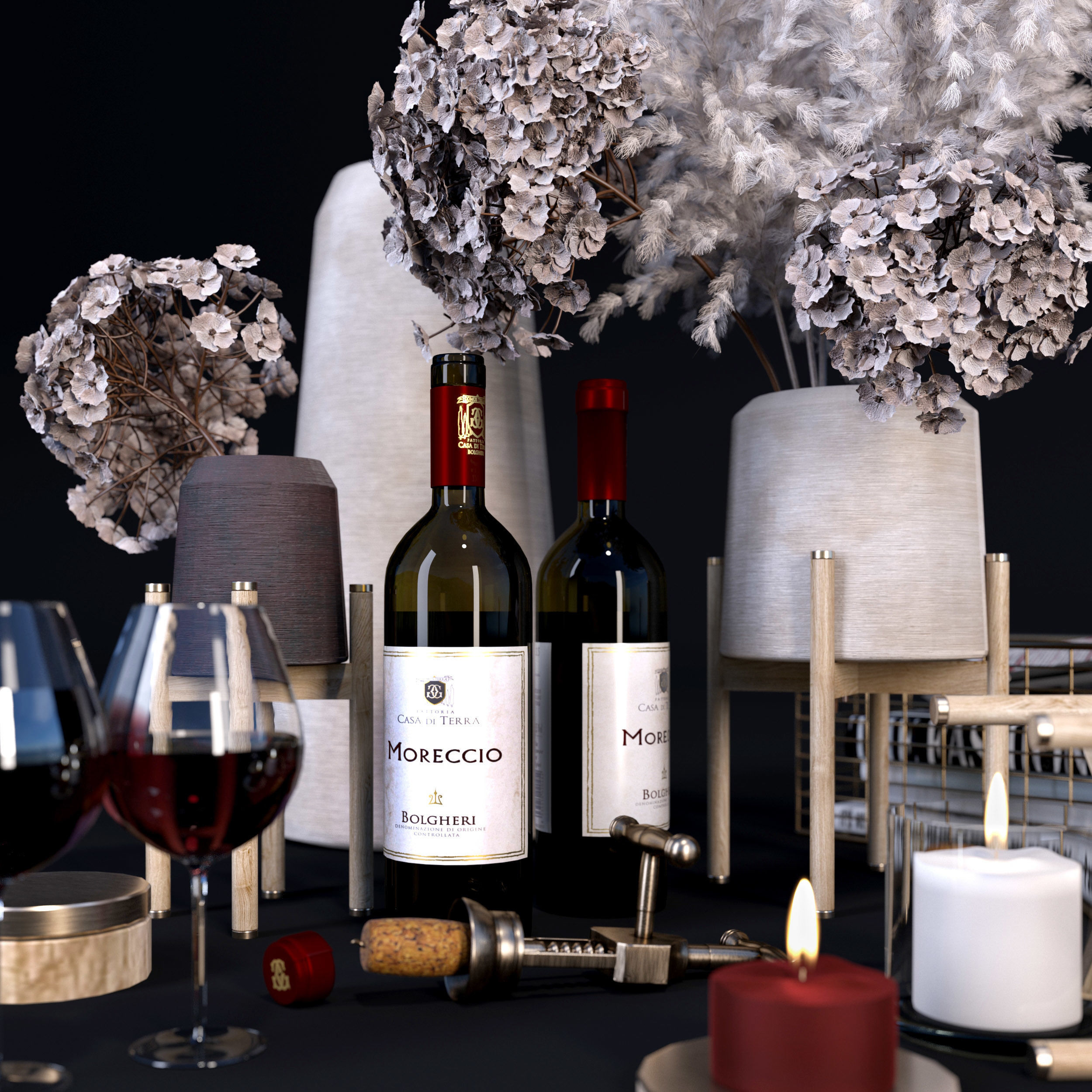 Decorative set PUH Low-poly 3D model_2