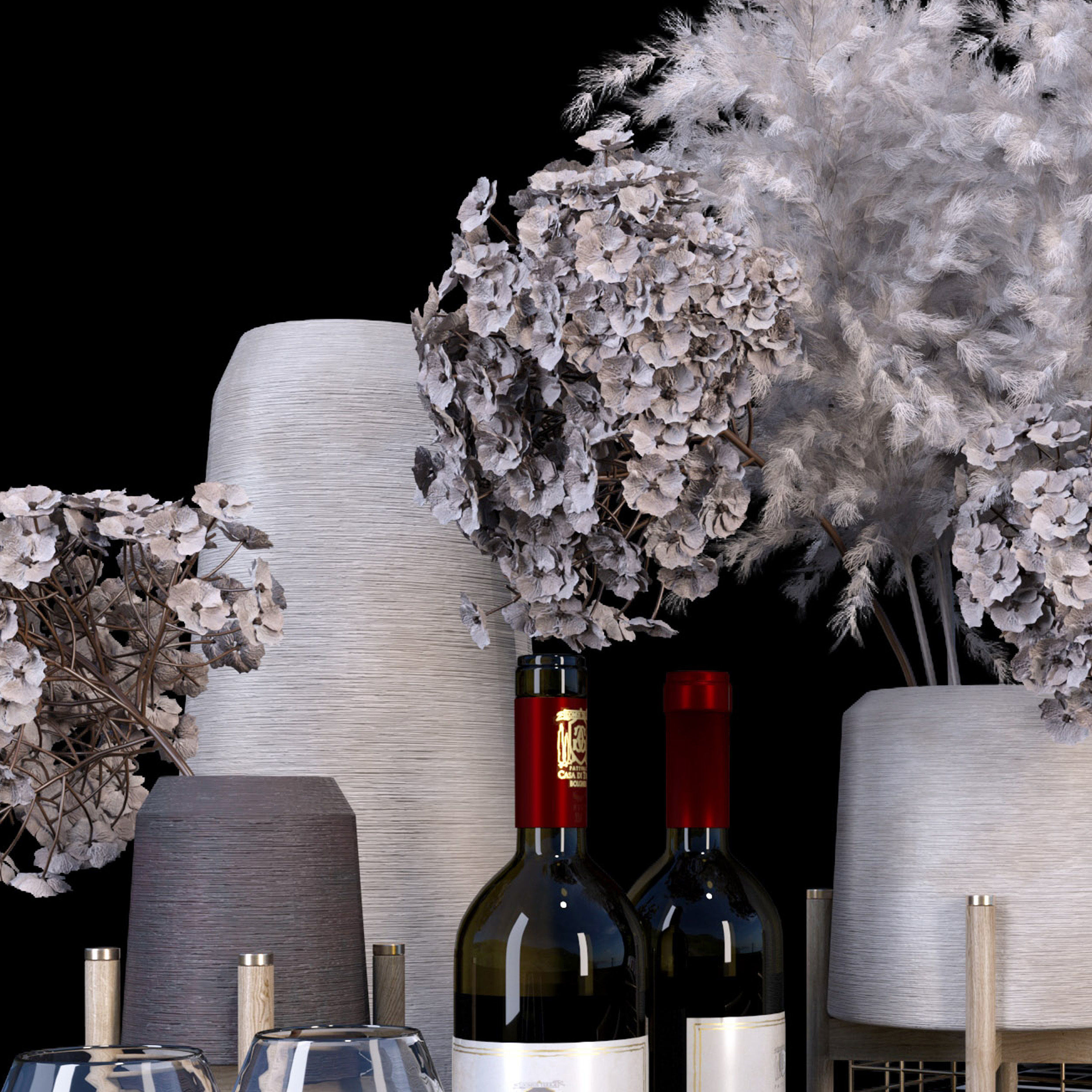 Decorative set PUH Low-poly 3D model_5