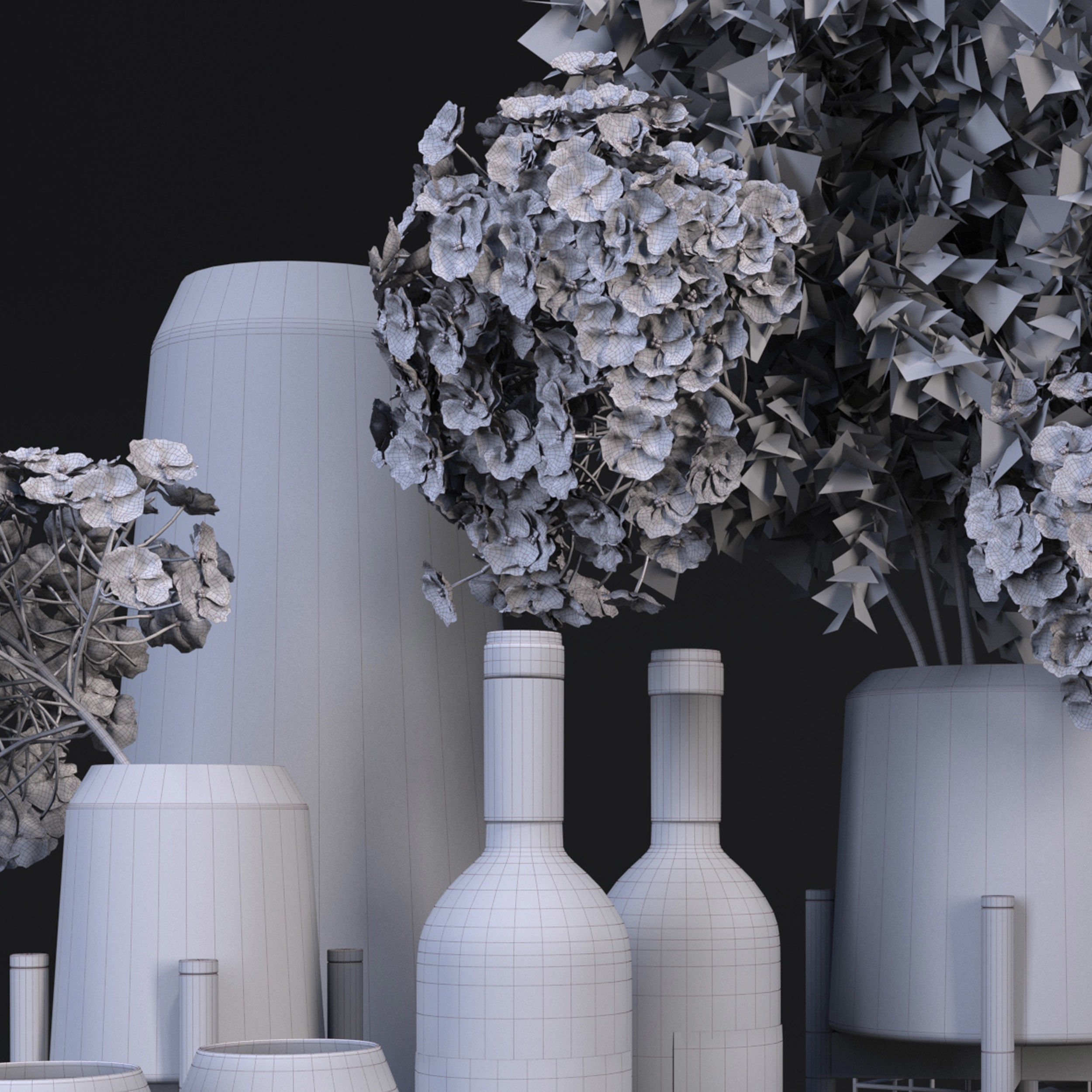 Decorative set PUH Low-poly 3D model_7