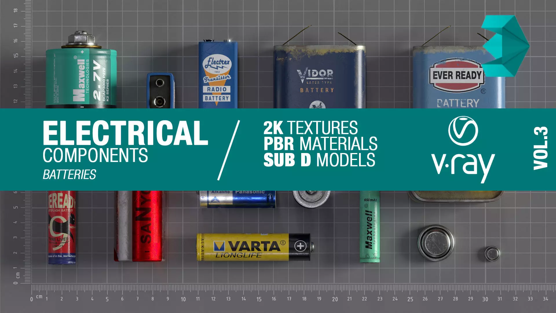 Electrical components vol3 Low-poly 3D model_0