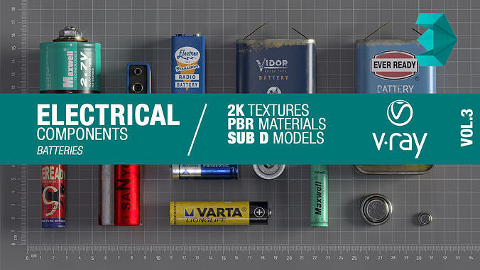 Electrical components vol3 Low-poly 3D model