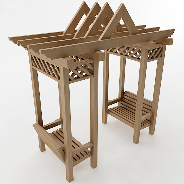 Arbor Trellis Style 2 3D model_2