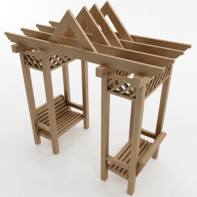 Arbor Trellis Style 2 3D model_1
