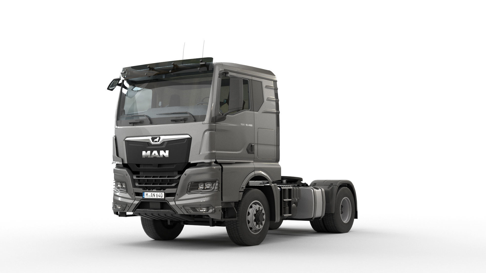Man TGX 2020 with interior 3D model_2