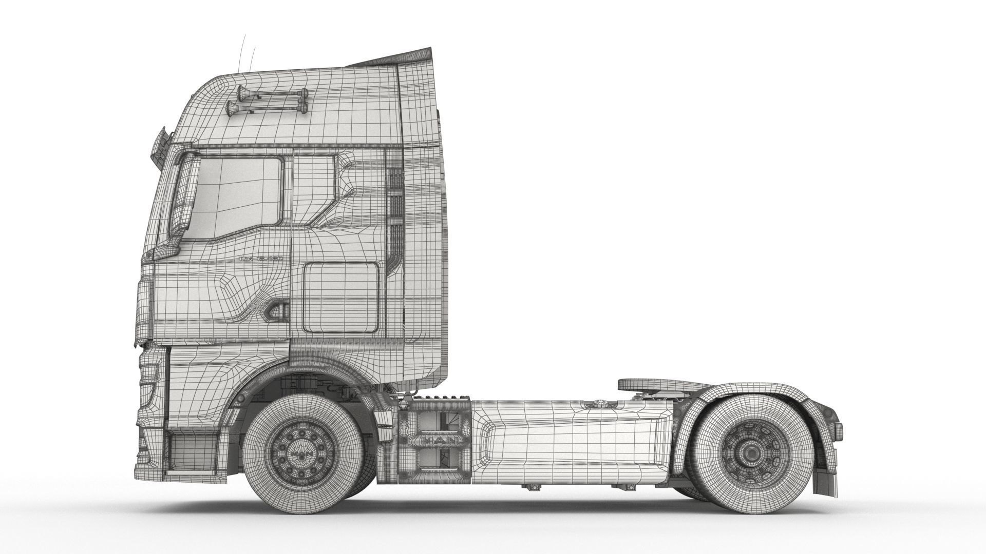 Man TGX 2020 with interior 3D model_19