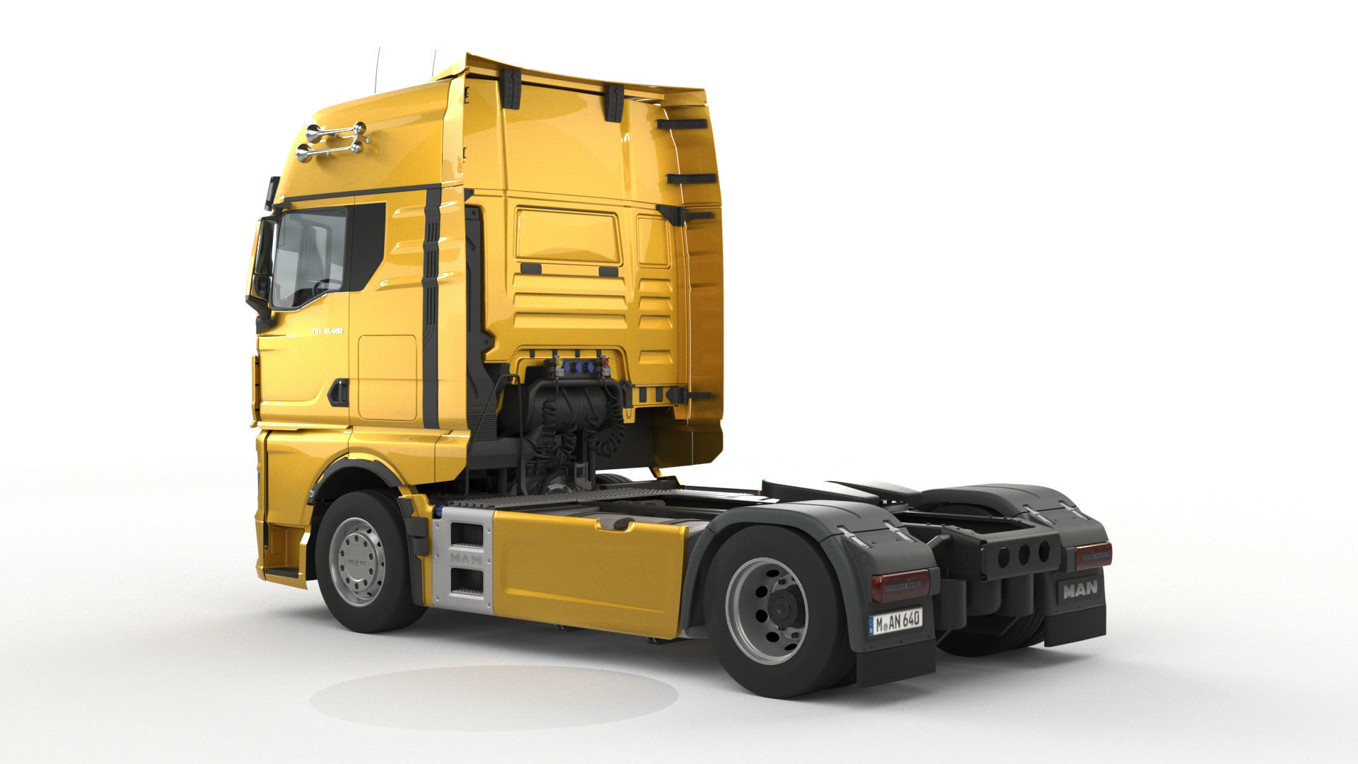 Man TGX 2020 with interior 3D model_4