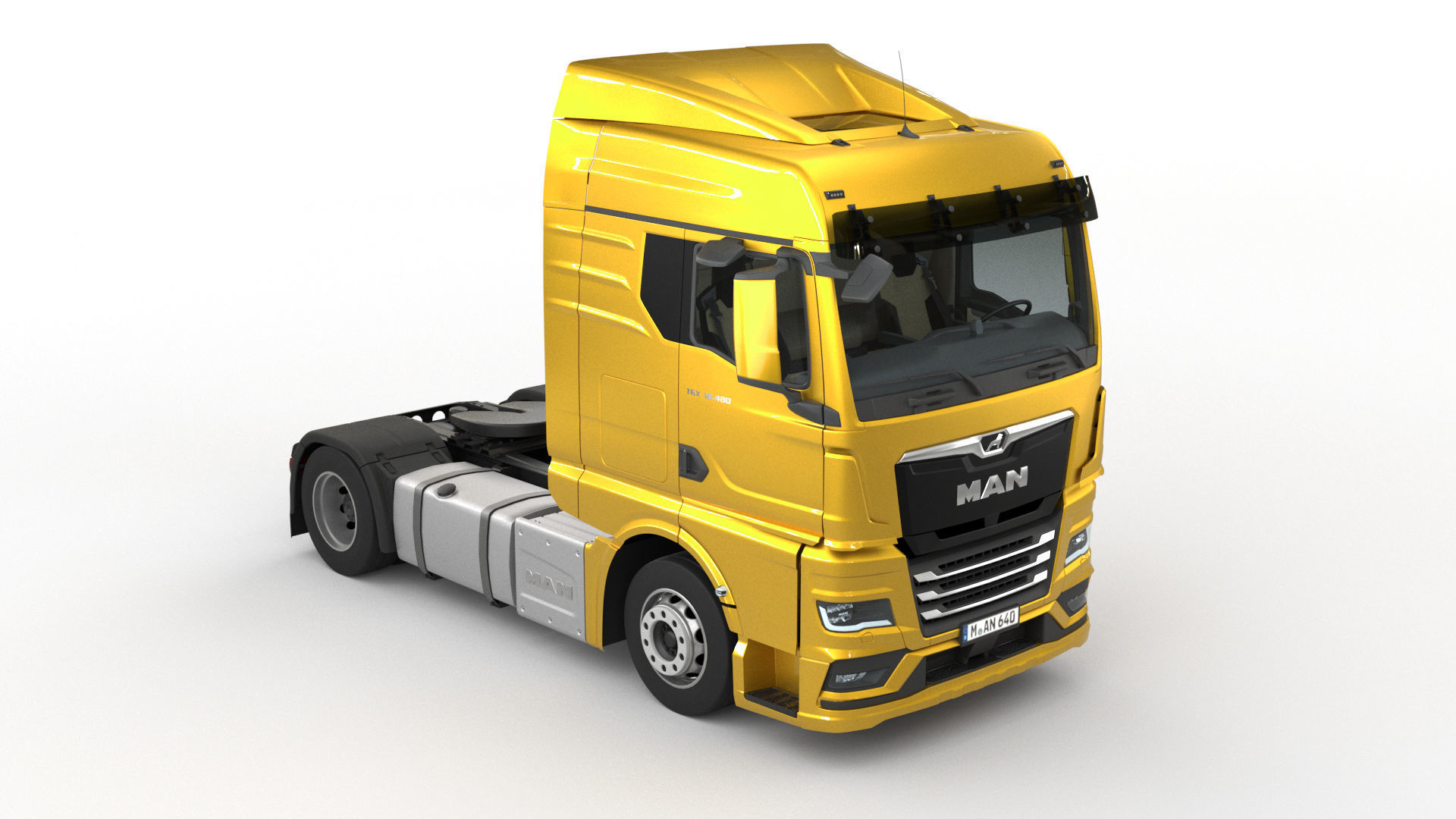 Man TGX 2020 with interior 3D model_7