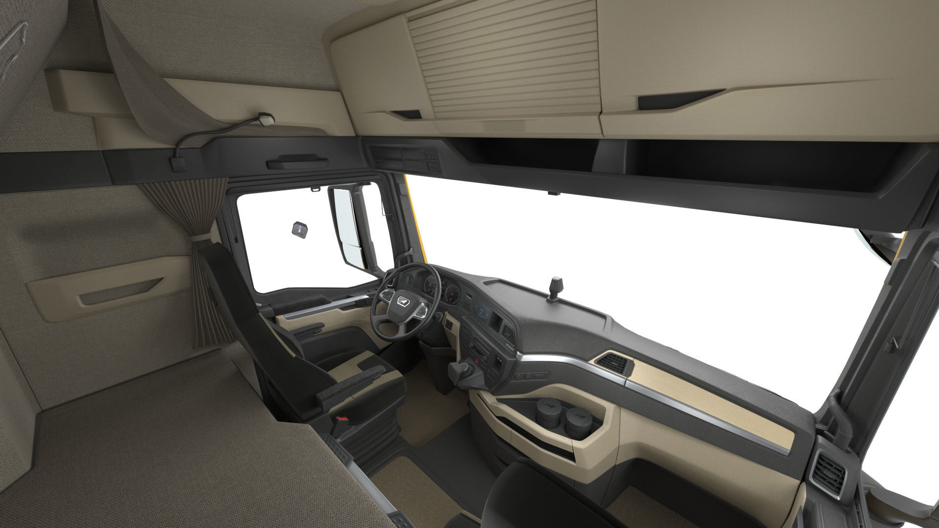 Man TGX 2020 with interior 3D model_12