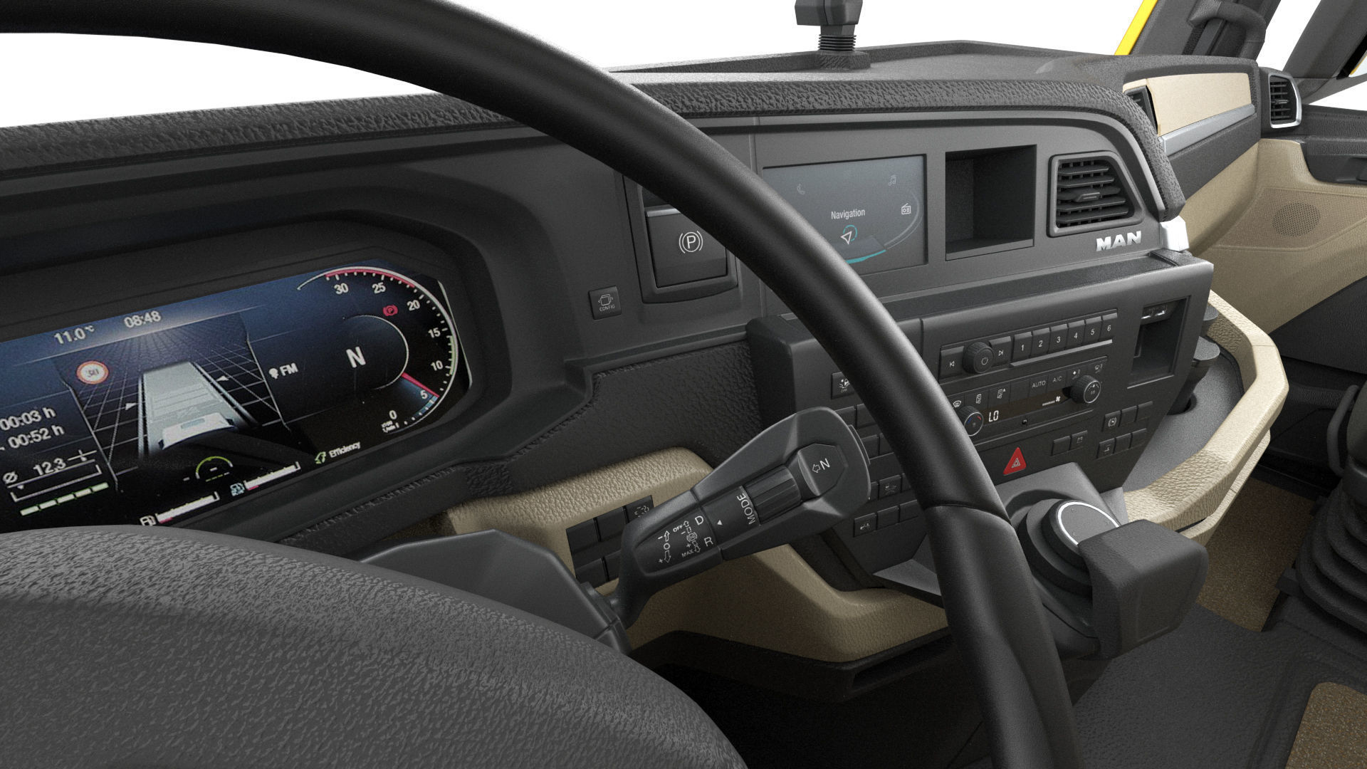 Man TGX 2020 with interior 3D model_16