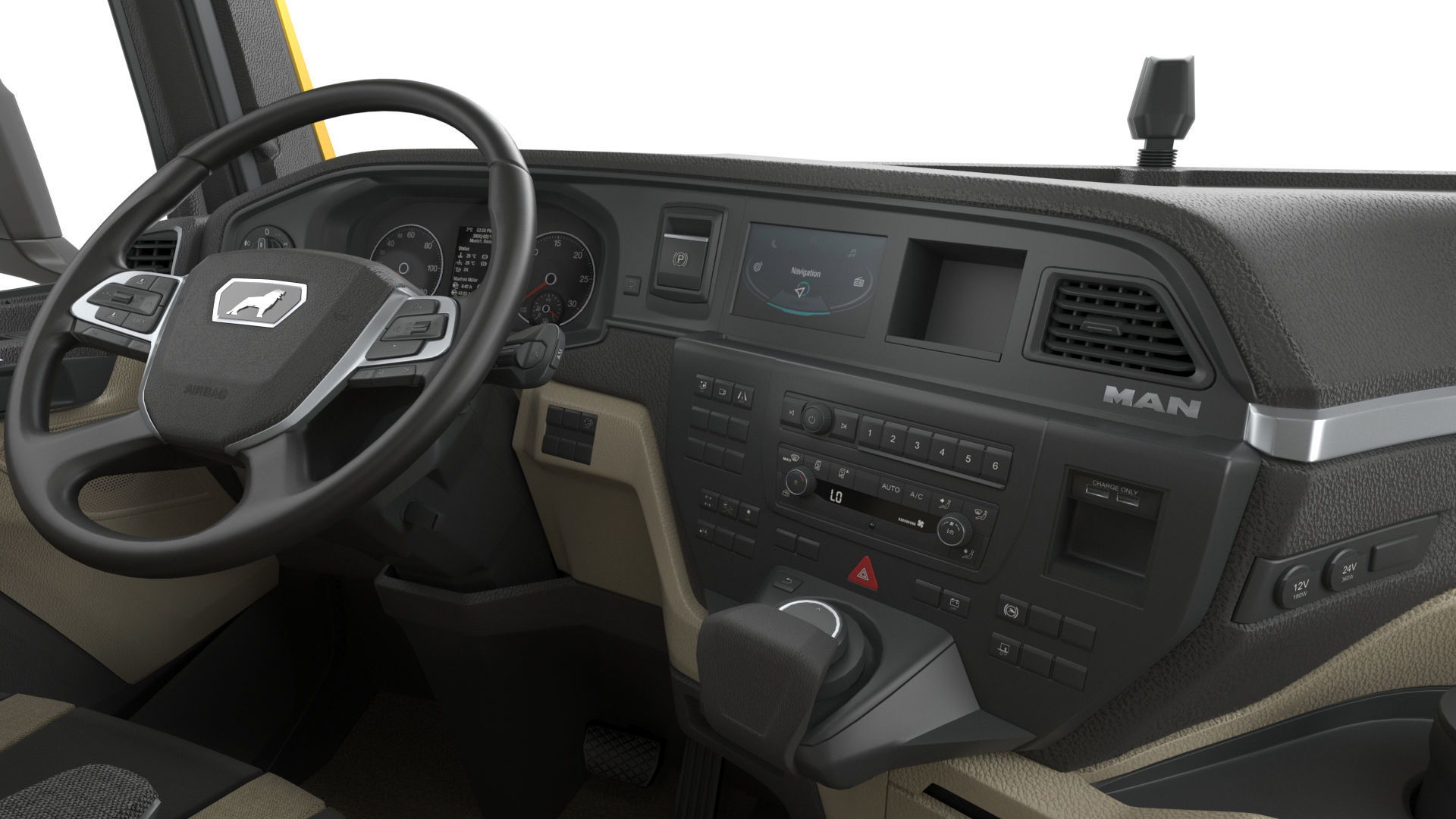 Man TGX 2020 with interior 3D model_10