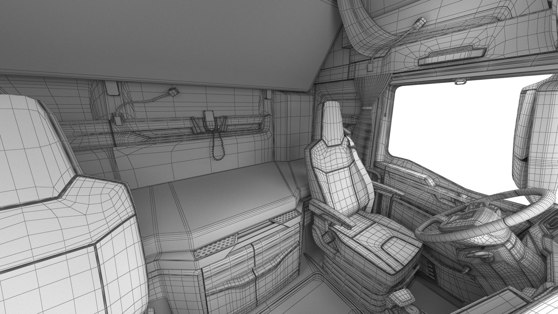 Man TGX 2020 with interior 3D model_28