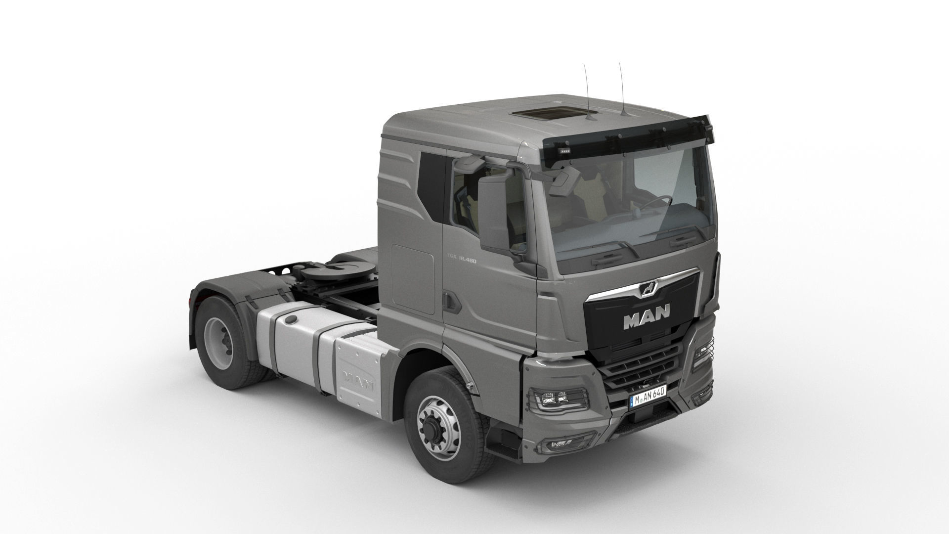 Man TGX 2020 with interior 3D model_8