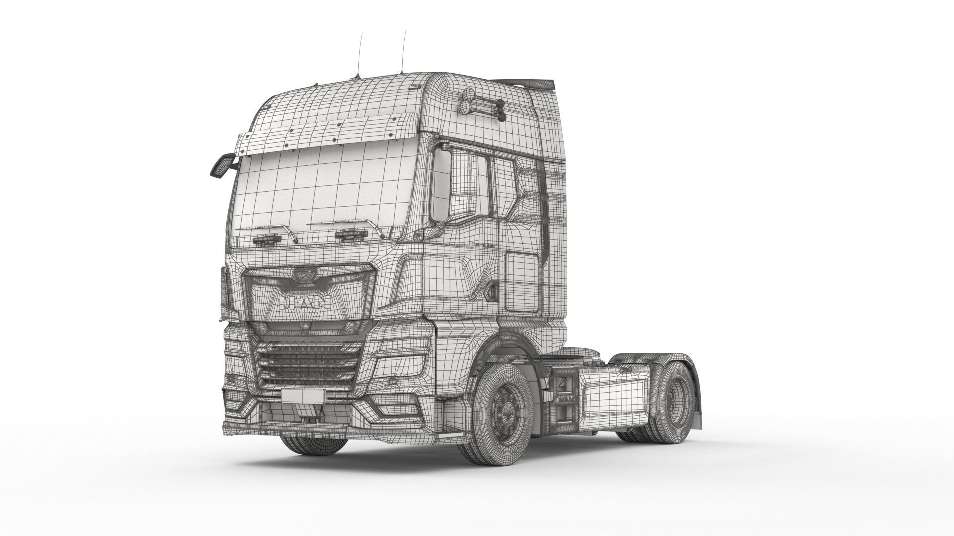 Man TGX 2020 with interior 3D model_18