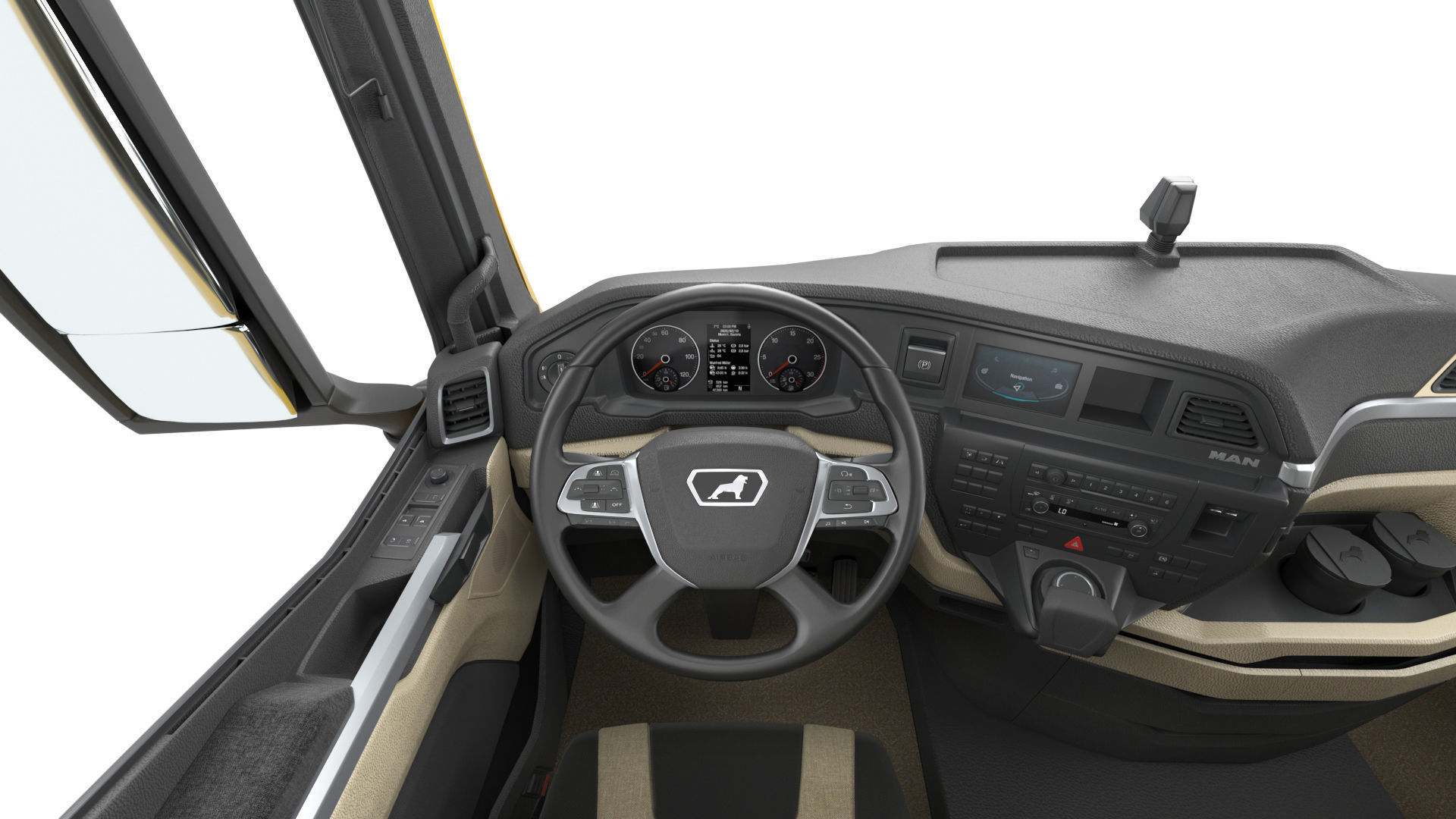 Man TGX 2020 with interior 3D model_11