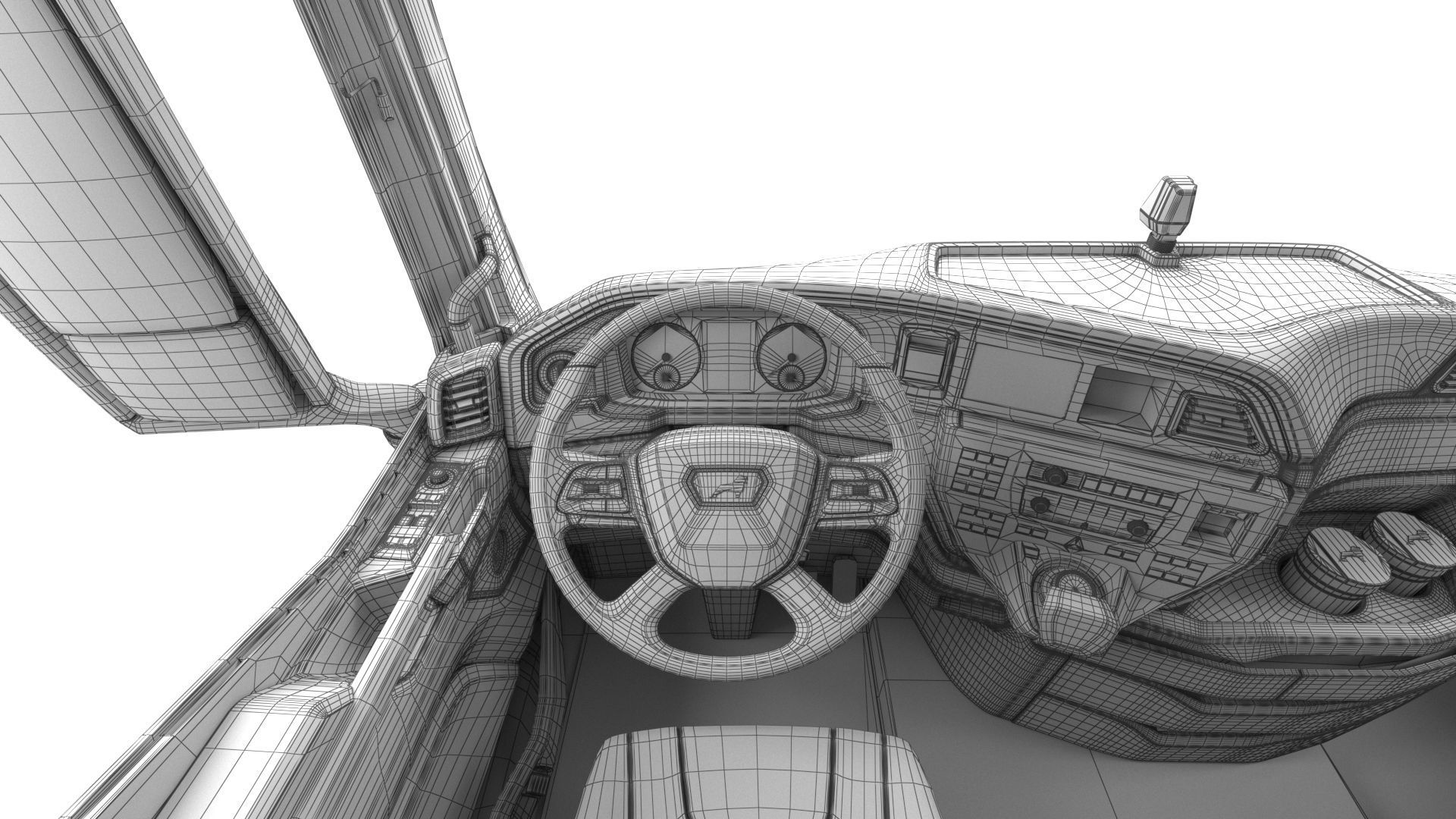 Man TGX 2020 with interior 3D model_25