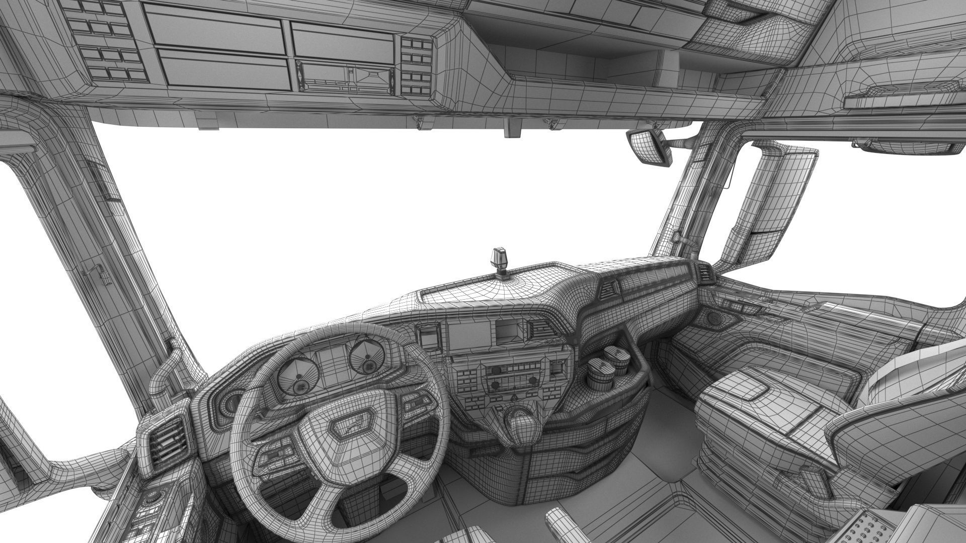 Man TGX 2020 with interior 3D model_23