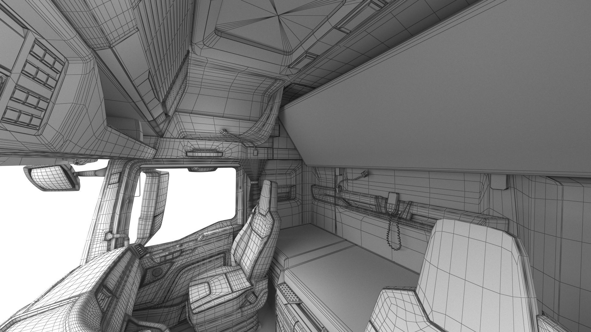 Man TGX 2020 with interior 3D model_27