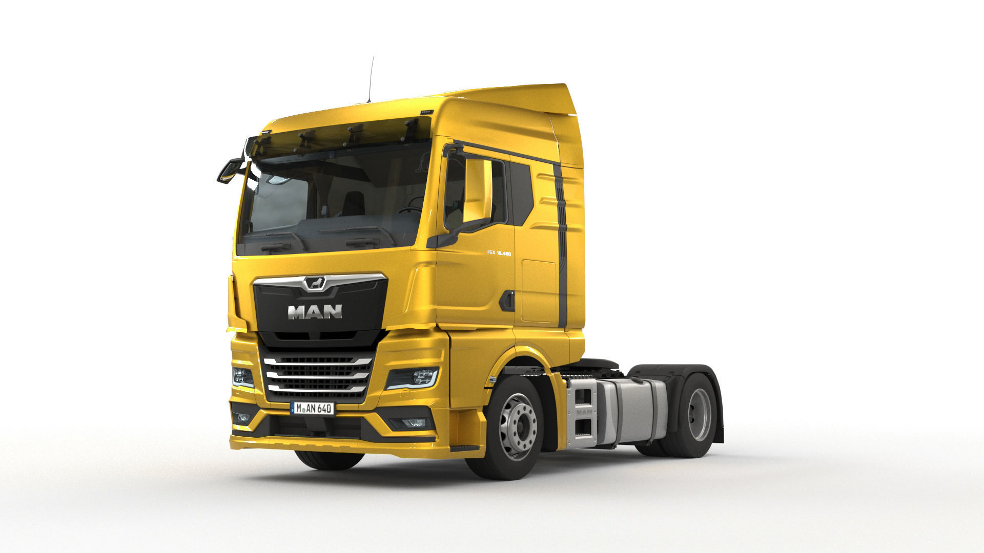 Man TGX 2020 with interior 3D model_1