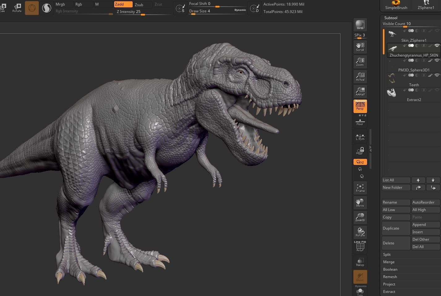 Zhuchengtyrannus Magnus- Descendant of TRex Sculpt  3D model_10