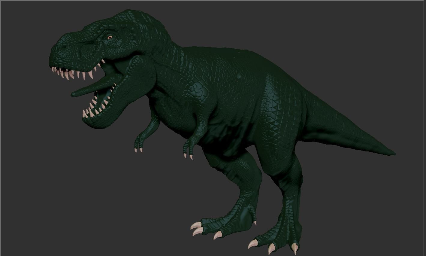 Zhuchengtyrannus Magnus- Descendant of TRex Sculpt  3D model_3